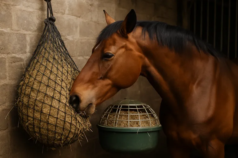 De ultieme handleiding voor het gebruik van hooinetten en slowfeeders voor paarden